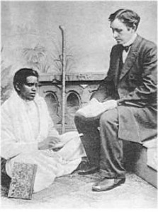 Misijonierius Kristupas Lokys su indų mokytoju Stefanu Khariya Samada iš Bengalijos 1902 m. D.Kauno rinkinys.
