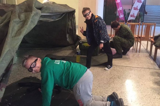 Martynas ir Ignas išbandė taiklumą.
